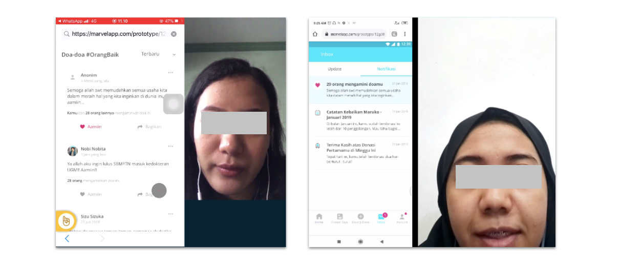 Online moderated testing